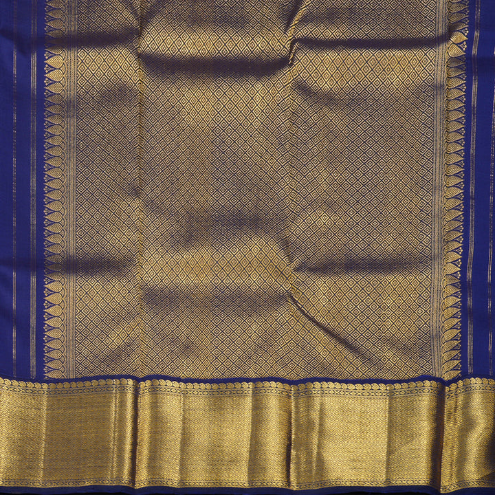 Hayagrivas Baby Pink Kanjivaram Silk Saree with Midnight Blue Border - BBD684H3-1