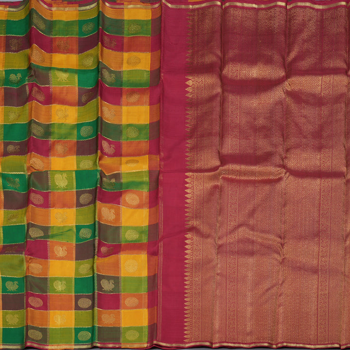 Hayagrivas Paalum Pazha Kattam Kanjivaram Silk Saree - BBD690H1-1