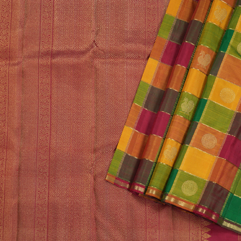 Hayagrivas Paalum Pazha Kattam Kanjivaram Silk Saree - BBD690H1-1