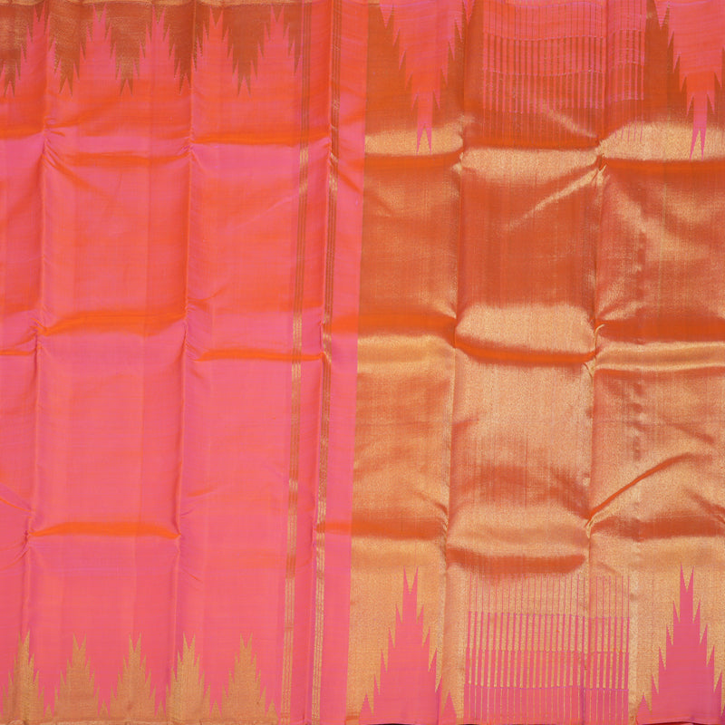 Hayagrivas Coral Pink Kanjivaram Silk Saree BBD692H2-1