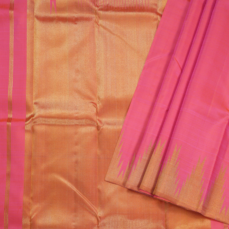 Hayagrivas Coral Pink Kanjivaram Silk Saree BBD692H2-1