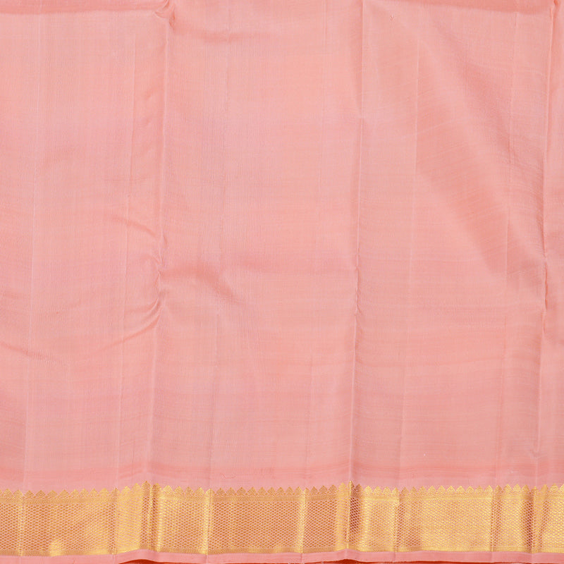 Hayagrivas Multi Color Kanjivaram Silk Saree with Peach Border BBD694H2-1