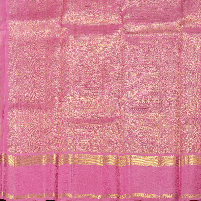 Hayagrivas Pastel Checks Kanjivaram Silk Saree with Pink Border - BBD694H6-1