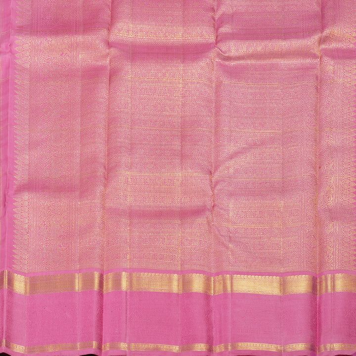 Hayagrivas Pastel Checks Kanjivaram Silk Saree with Pink Border - BBD694H6-1