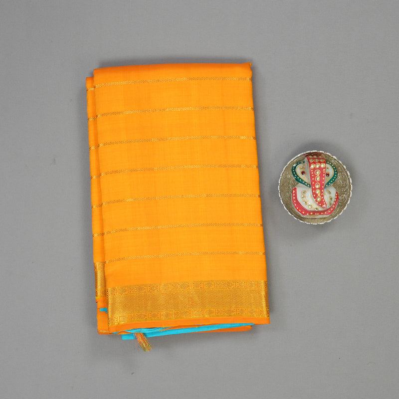Hayagrivas Handloom Mango Orange Kanjivaram Silk Saree BBD709H5-1