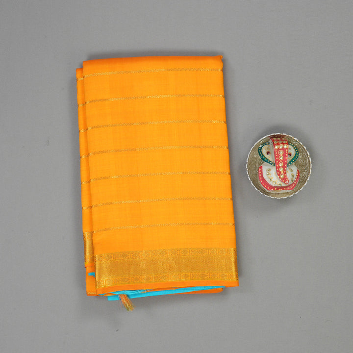 Hayagrivas Handloom Mango Orange Kanjivaram Silk Saree BBD709H5-1