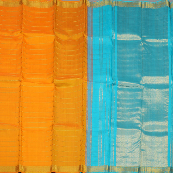 Hayagrivas Handloom Mango Orange Kanjivaram Silk Saree BBD709H5-1