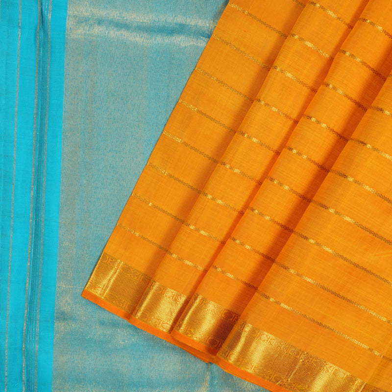 Hayagrivas Handloom Mango Orange Kanjivaram Silk Saree BBD709H5-1