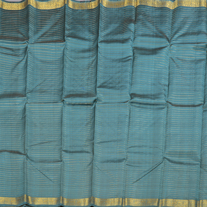 Hayagrivas Pastel Blue Kanjivaram Silk Saree with Pastel Blue Border BBD709H8-2