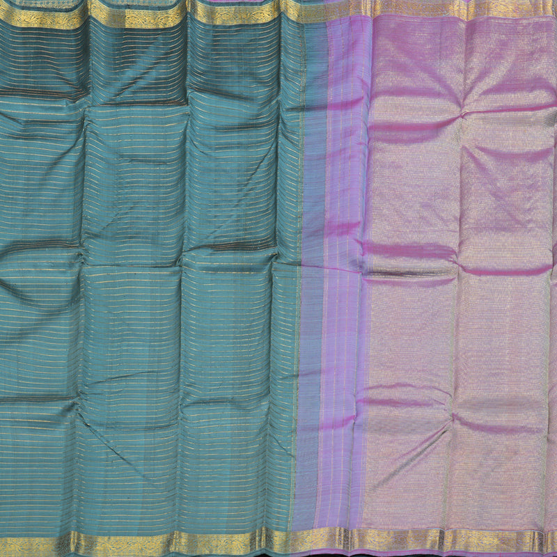 Hayagrivas Pastel Blue Kanjivaram Silk Saree with Pastel Blue Border BBD709H8-2