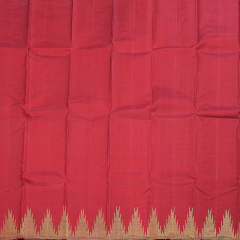 Hayagrivas red Kanjivaram Silk Saree with Red Border - BBD710H2-1