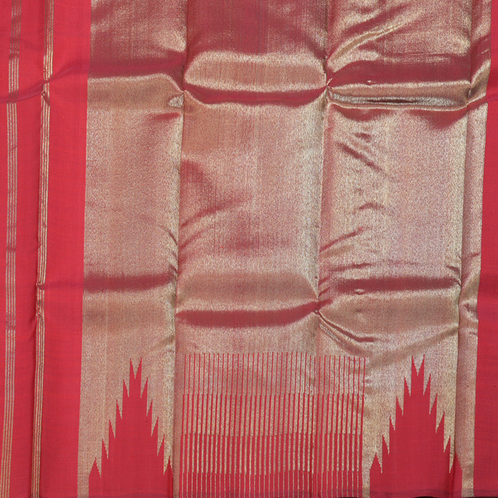 Hayagrivas red Kanjivaram Silk Saree with Red Border - BBD710H2-1