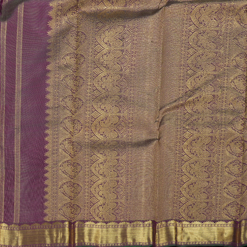 Hayagrivas Purple Kanjivaram Silk Saree with Purple Border - BBD710H7-1