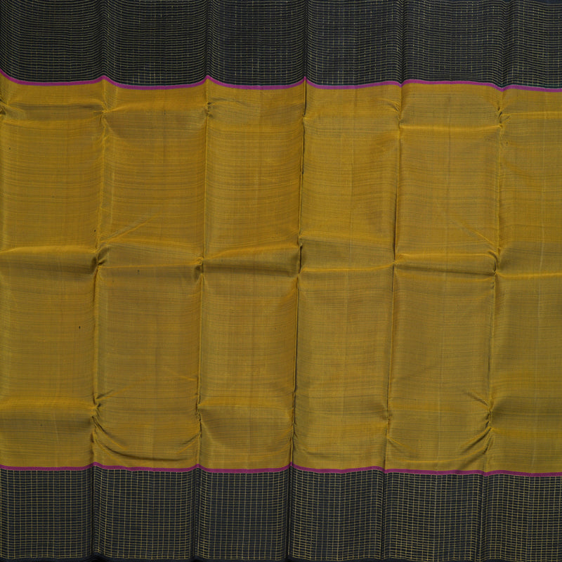 Hayagrivas Handloom Gold With Black Kanjivaram Silk Saree BBD713H1-1