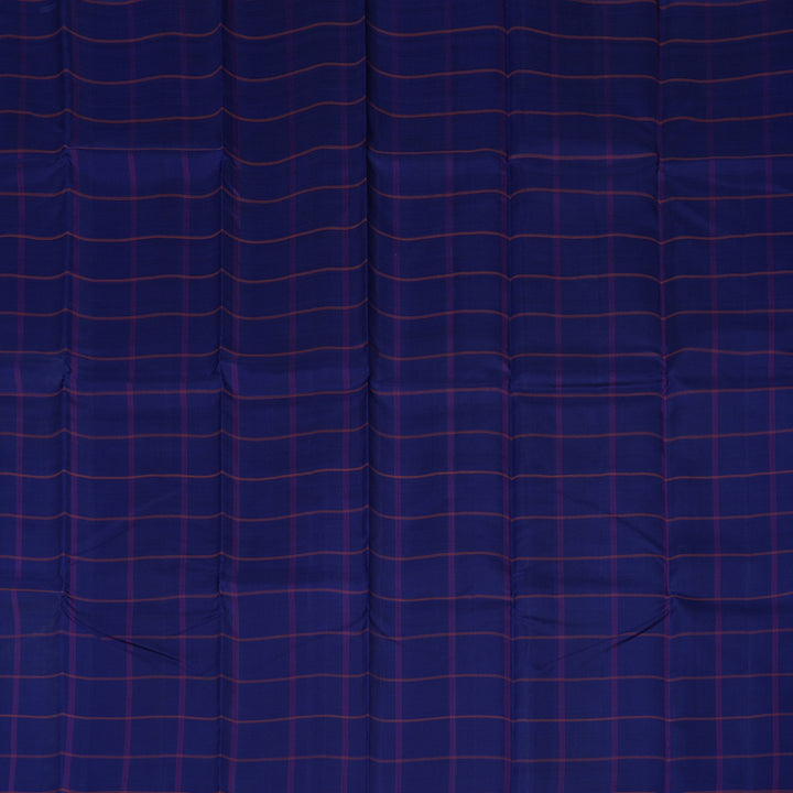 Hayagrivas Handloom Dark Blue Kanjivaram Silk Saree BBD713H2-3