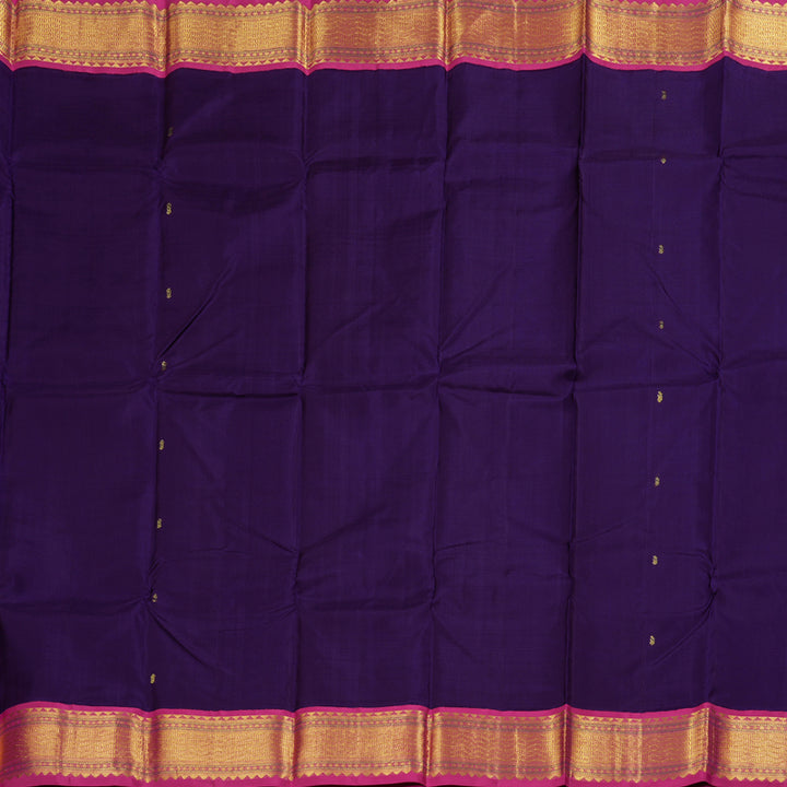 Hayagrivas Blue Kanjivaram Silk Saree with Pink Border BBD718H2-1