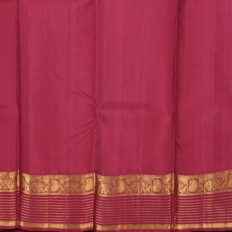 Hayagrivas  Beige Handloom Kanjivaram Silk Saree with Maroon Border BBD718H3-1