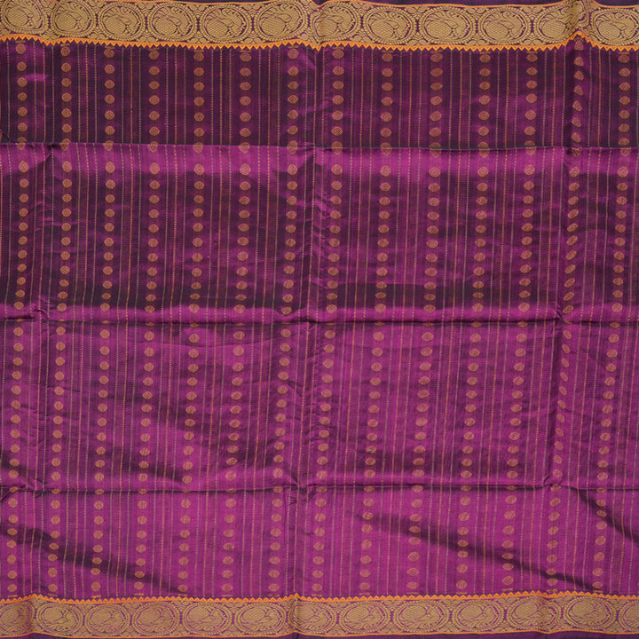 Hayagrivas Handloom Kora Silk Cotton Saree in Enchanting Purple BBD71D2-1