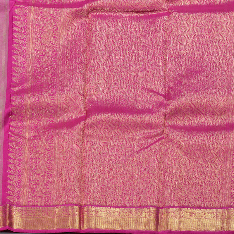 Hayagrivas Pista Green Kanjivaram Silk Saree with Pink Border BBD720H3-1