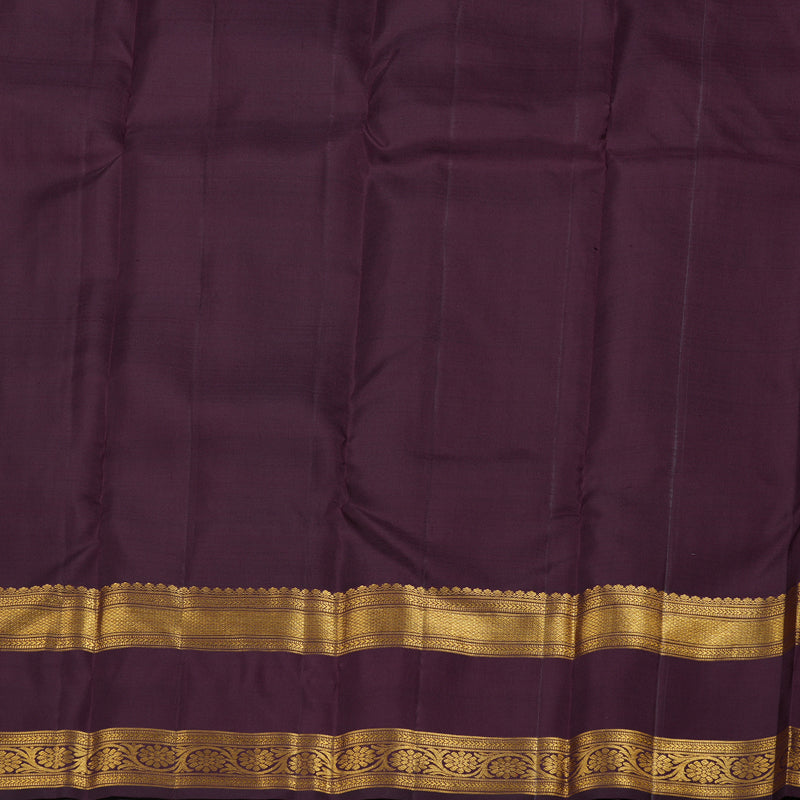 Hayagrivas Magenta Kanjivaram Silk Saree with Brown Border - BBD721H13-1