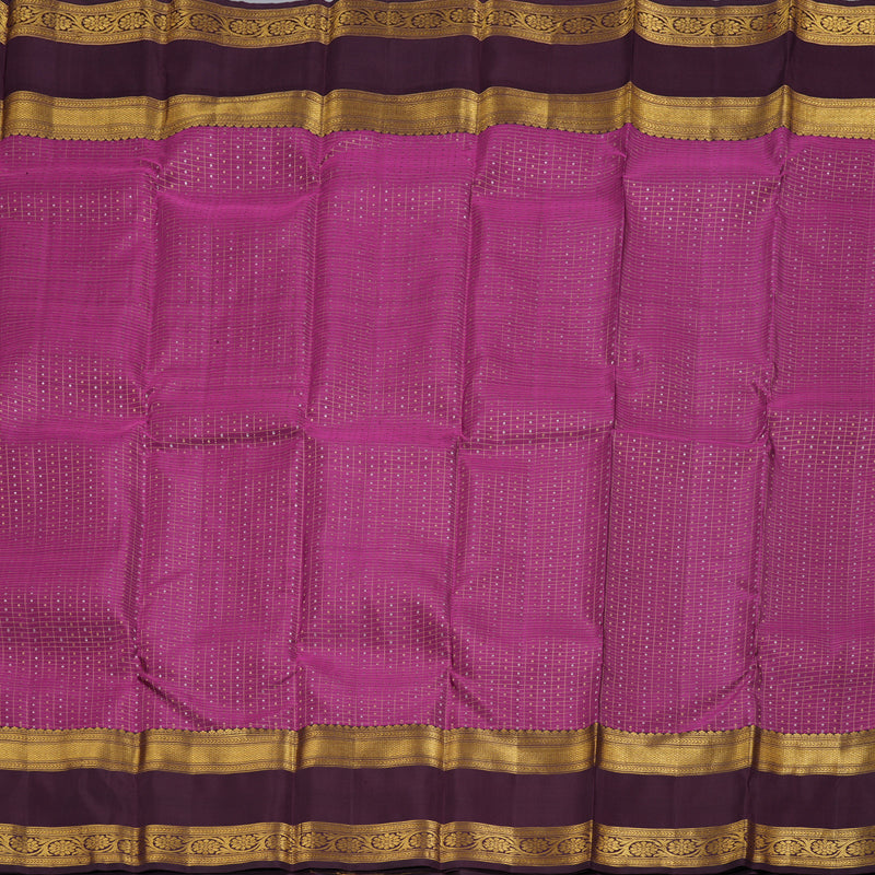 Hayagrivas Magenta Kanjivaram Silk Saree with Brown Border - BBD721H13-1