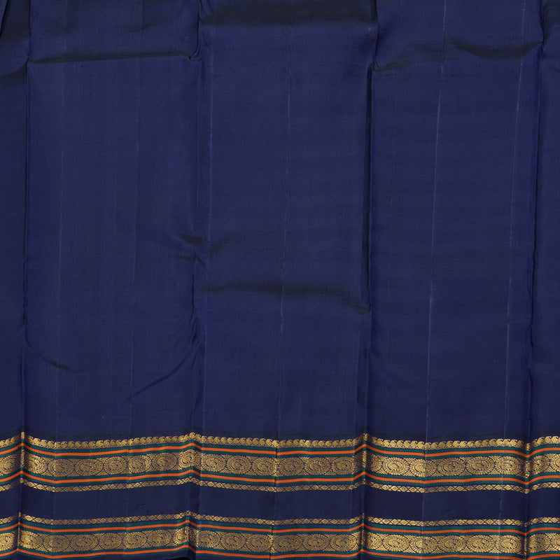 Hayagrivas Multi Color Kanjivaram Silk Saree with Blue Border - BBD727H3-1