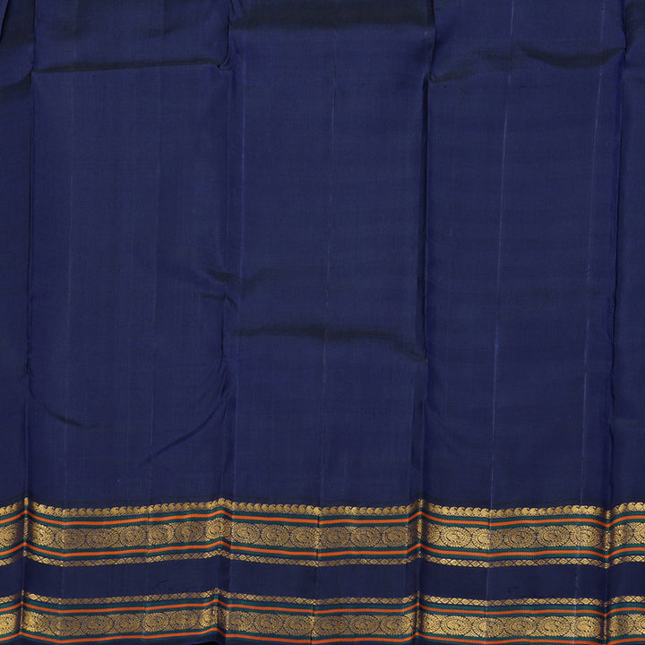 Hayagrivas Pink- Yellow Checks Kanjivaram Silk Saree with Blue Border - BBD727H3-1