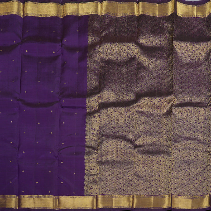 Hayagrivas Purple Kanjivaram Silk Saree BBD730H6-1