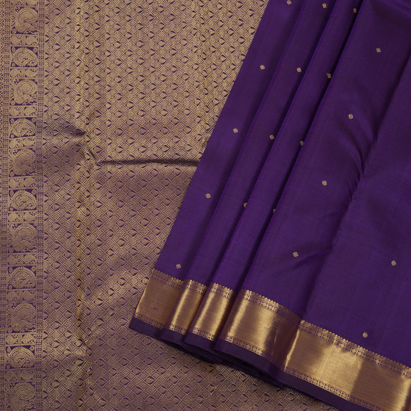 Hayagrivas Purple Kanjivaram Silk Saree BBD730H6-1