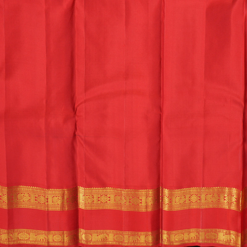 Hayagrivas Blue Handloom Kanjivaram Silk Saree with Red Border BBD733H1-2