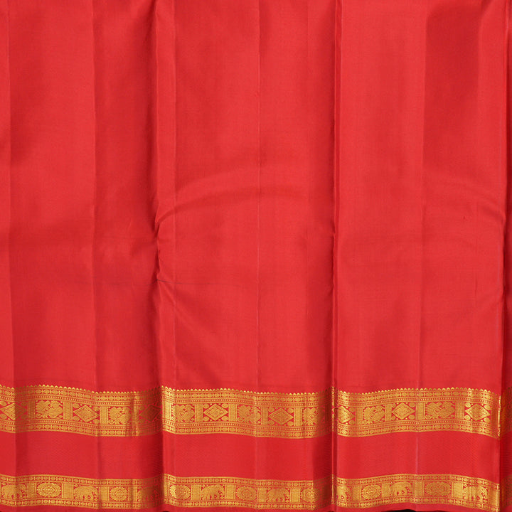 Hayagrivas Blue Handloom Kanjivaram Silk Saree with Red Border BBD733H1-2