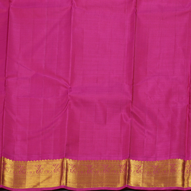 Hayagrivas Beige Kanjivaram Silk Saree with Pink Border BBD741H4-1