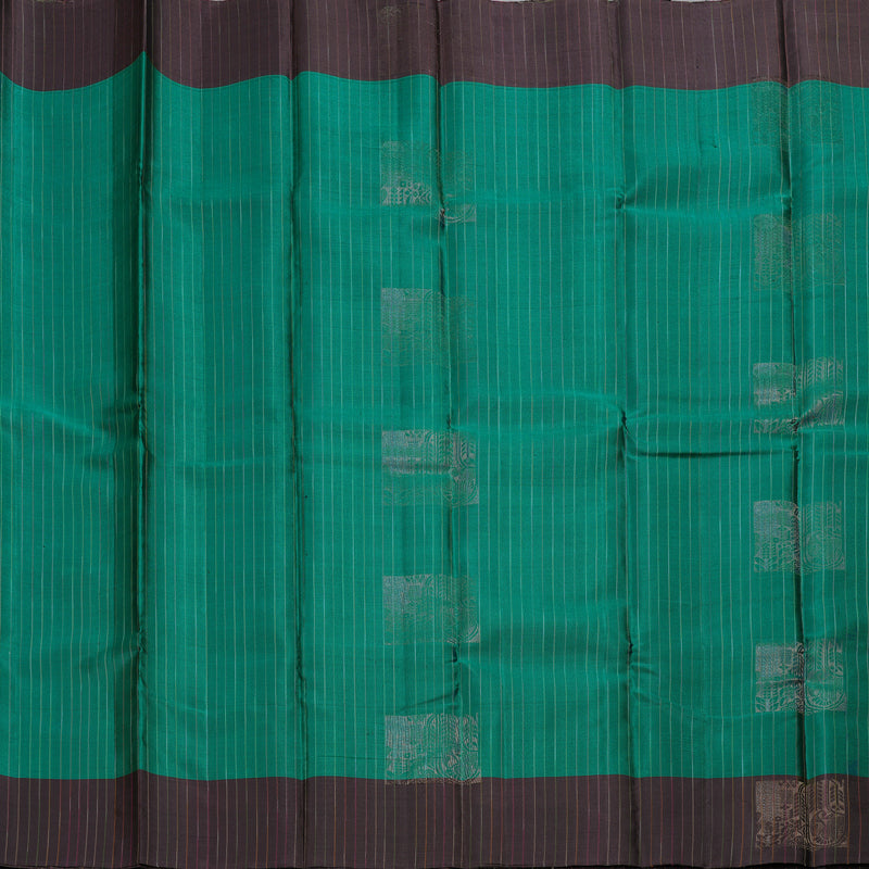 Hayagrivas Teal Green Handloom Soft Silk Saree with Elephant Grey Border BBD742H10-33
