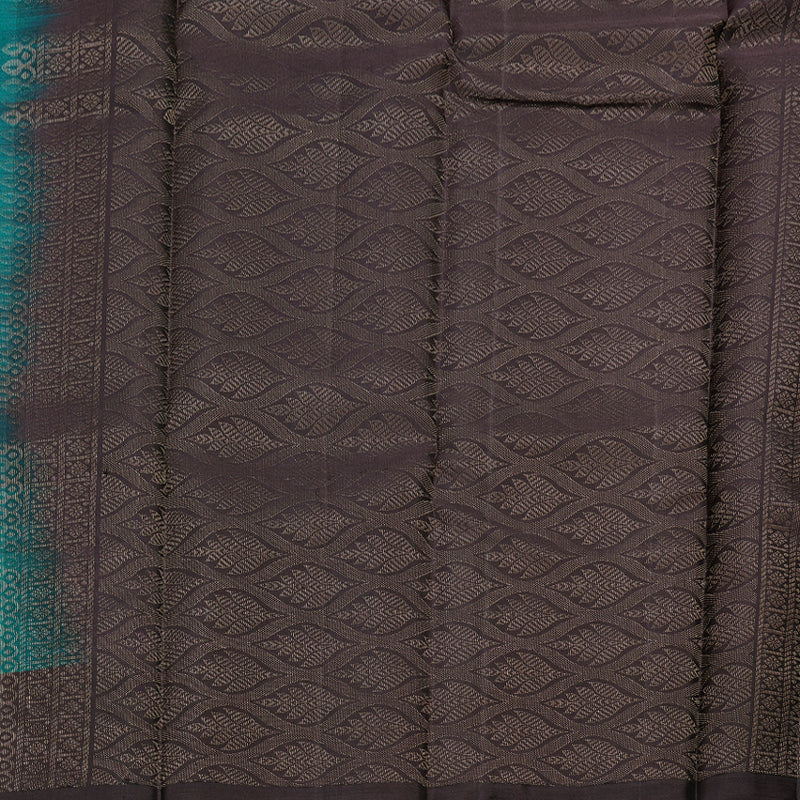 Hayagrivas Teal Green Handloom Soft Silk Saree with Elephant Grey Border BBD742H10-33