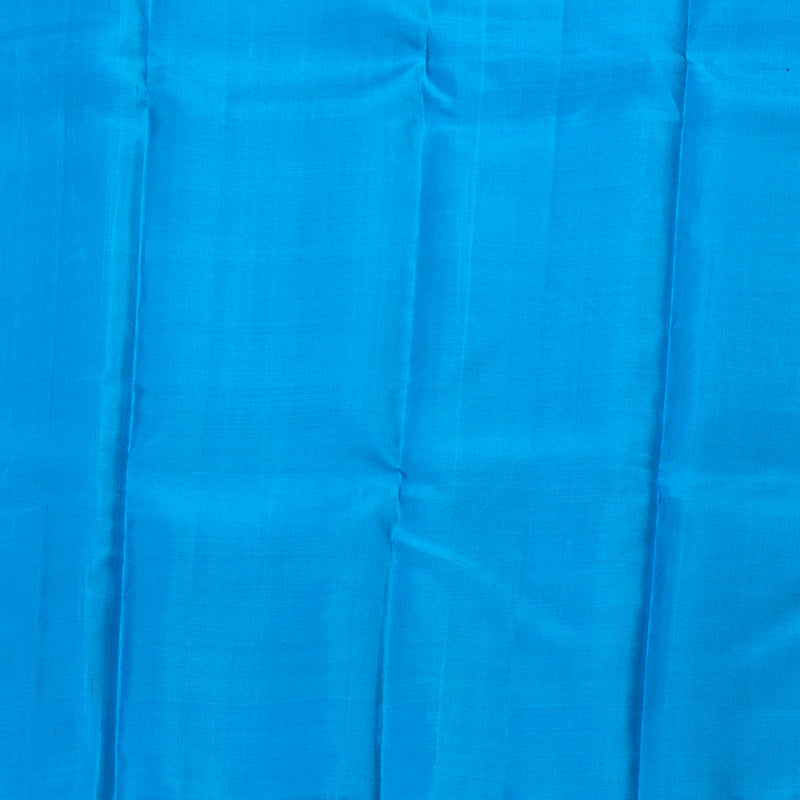 Hayagrivas Blue Handloom Soft Silk Saree with Sky Blue Border BBD742H11-3