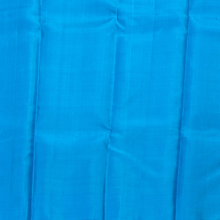 Hayagrivas Blue Handloom Soft Silk Saree with Sky Blue Border BBD742H11-3