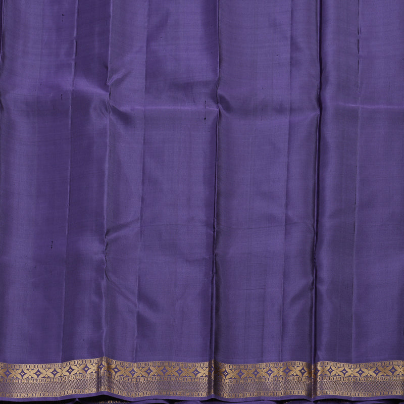 Hayagrivas Blue Handloom Soft Silk Saree with Dark Lavender Border BBD742H14-9