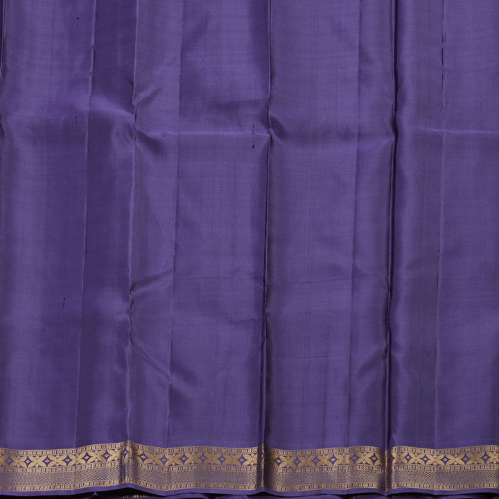 Hayagrivas Blue Handloom Soft Silk Saree with Dark Lavender Border BBD742H14-9