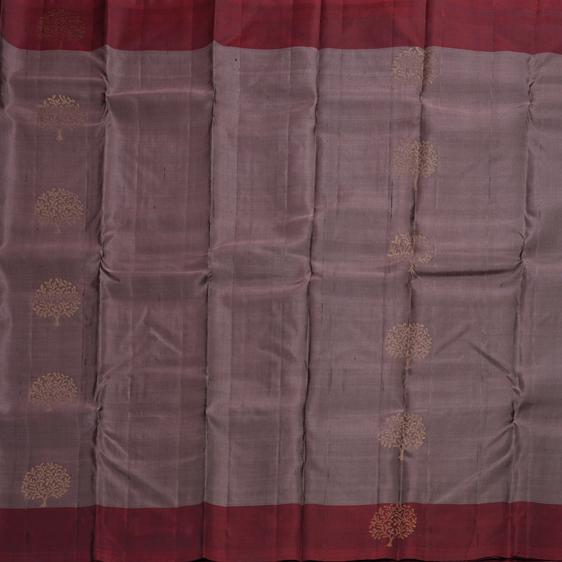 Hayagrivas Rosewood Pink Handloom Soft Silk Saree with Wine Maroon Border BBD742H3-5