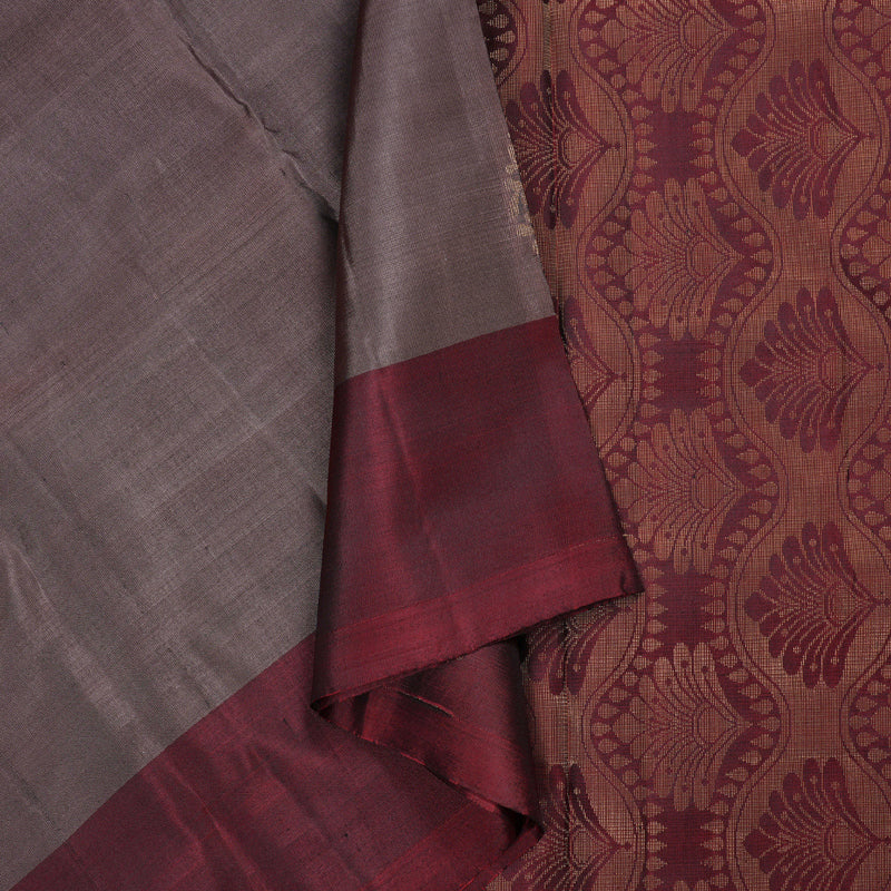 Hayagrivas Rosewood Pink Handloom Soft Silk Saree with Wine Maroon Border BBD742H3-5