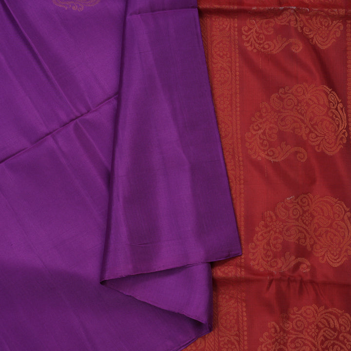 Hayagrivas Purple Pure Soft Silk Saree BBD742H5-6