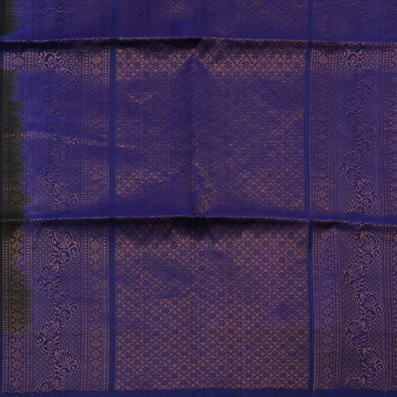 Hayagrivas Elegant Black Handloom Soft Silk Saree with Blue Border BBD742H9-1