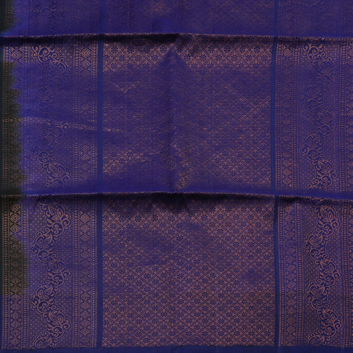 Hayagrivas Elegant Black Handloom Soft Silk Saree with Blue Border BBD742H9-1