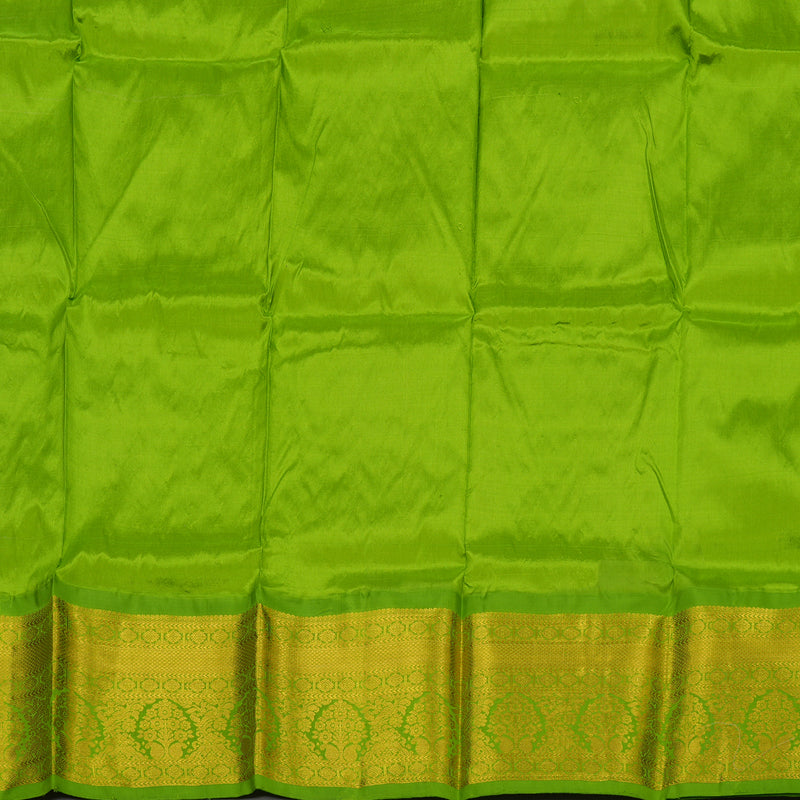 Hayagrivas Handloom Baby Pink Kanjivaram Silk Pattu Pavadai with Parrot Green Border BBD743H11-5