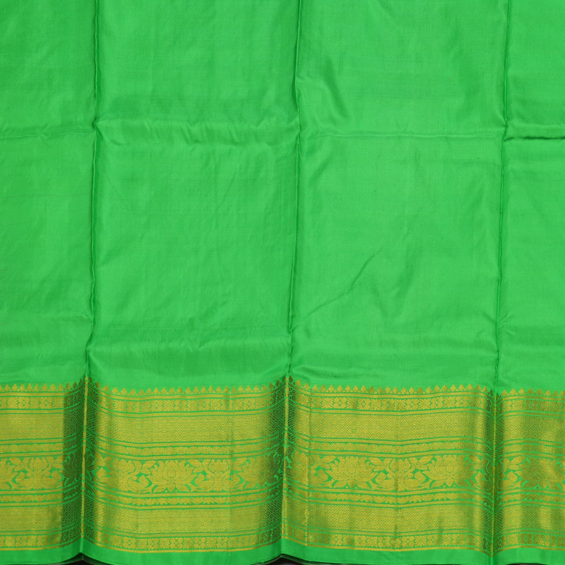 Hayagrivas Handloom Rani Pink Kanjivaram Silk Pattu Pavadai with Manthalir Border  BBD743H12-10