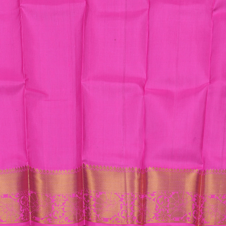 Hayagrivas Powder Blue Pattu Pavadai with Rani Pink contrast BBD743H4-2