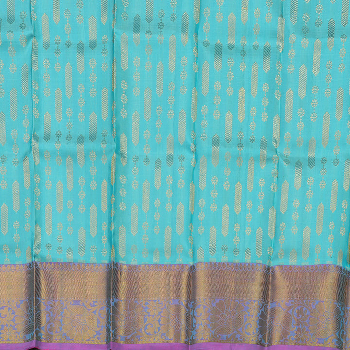 Hayagrivas Powder Blue Pattu Pavadai with Rani Pink contrast BBD743H4-2