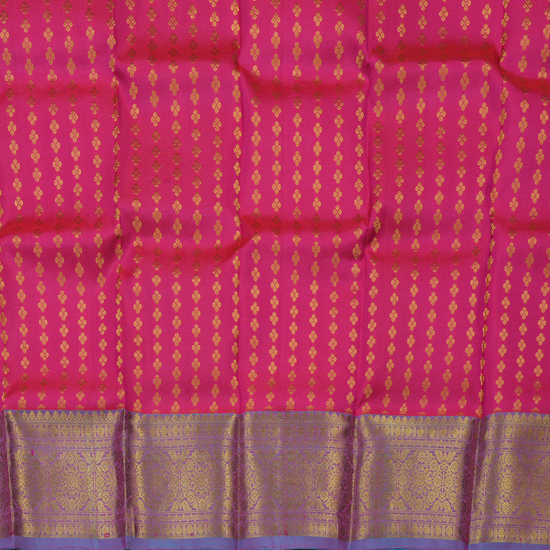 Hayagrivas Deep Pink Pattu Pavadai with Ananda Blue contrast BBD743H4-6