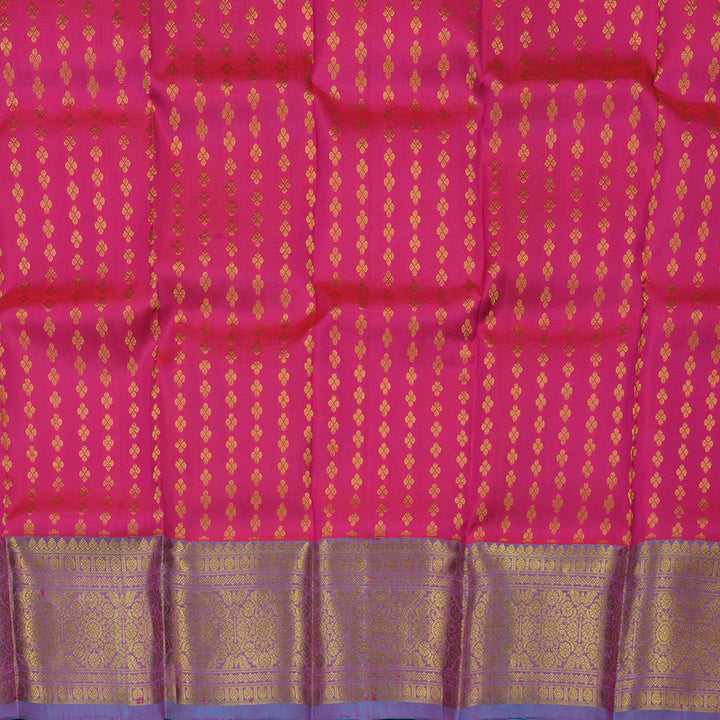 Hayagrivas Deep Pink Pattu Pavadai with Ananda Blue contrast BBD743H4-6