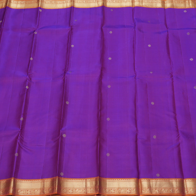 Hayagrivas Magenta Kanjivaram Silk Saree with Honey Mustard Border - BBD744H2-5